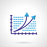 Growth chart color vector icon