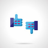 Thumbs up and thumbs down color vector icon