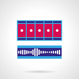 Blue and pink video processing vector icon