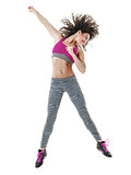 woman zumba dancer dancing fitness exercises