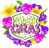 Floral Mardi Gras Blazon 