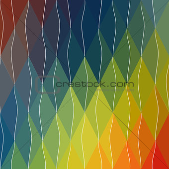 Abstract geometric vector background. Illustration for web design, prints etc.   Divided rhombus modern multicolor  pattern.