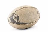 Worn Rugby Ball with Clipping Path