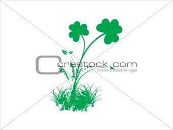 Abstract Clovers Vector Illustration