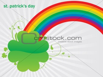 Beautiful Rainbow Ending in a Saint Patrick's Day