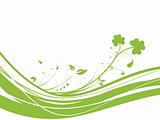 Abtract Background with Clovers Vector Illustration