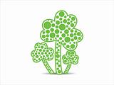 Clovers with Spots Vector Illustration