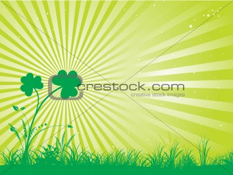 Abstract Clovers  Background Vector Illustration