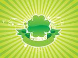 Clovers with Green background Vector Illustration