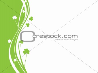 Shamrock with Green Background