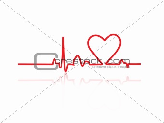 vector heart line