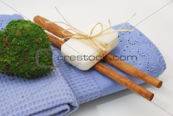 SPA soap and towels