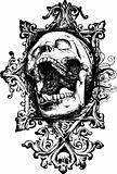 Vector grunge skull 7 illustration