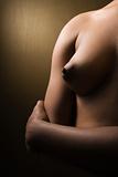 Womans breast and torso