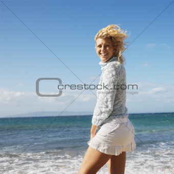 Woman enjoying vacation