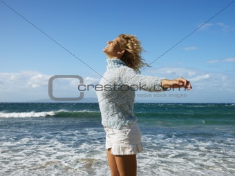 Woman enjoying freedom