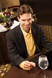 Businessman at table.