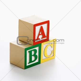 Toy ABC blocks.