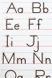 Alphabet handwriting.