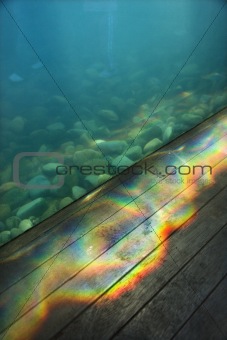 Rainbow prism and aquarium