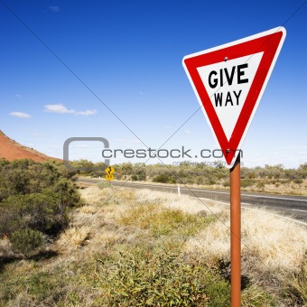 Sign reading Give Way