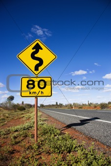 Australia road sign