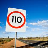 Australia speed limit sign