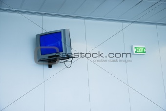 Monitor on wall