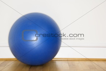 Blue exercise ball