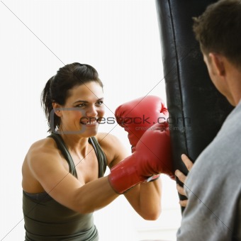 Woman fitness training
