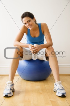 Woman at gym portrait