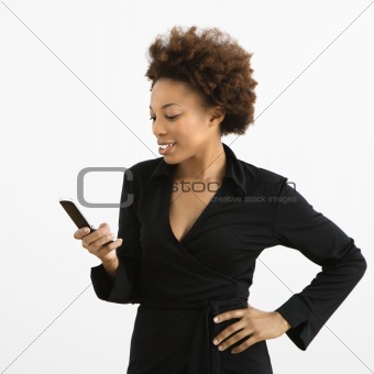 Woman with cellphone