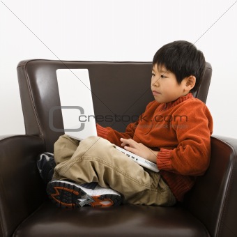 Boy with computer