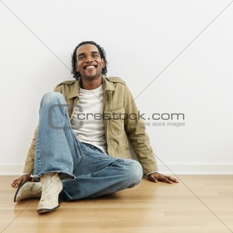Man sitting on floor