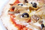 closeup of italian pizza