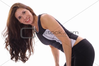 shot of female wearing gym clothes