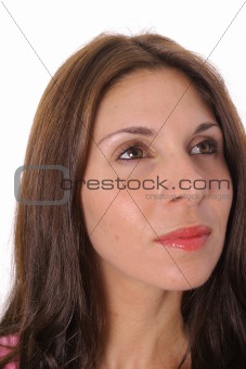 shot of a brunette headshot upclose
