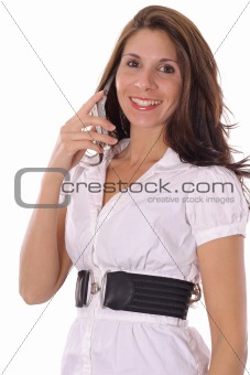 shot of a Happy woman on cellphone