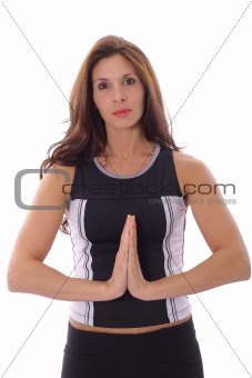 shot of a yoga woman