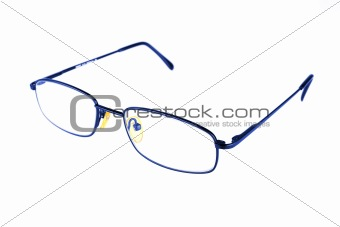 blue eyeglass