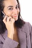 shot of a business brunette on the phone