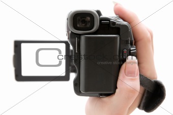 Holding a Camcorder