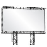 Silhouette of Steel structure billboard. Vector  illustration.
