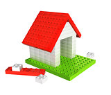 House from plastic toy blocks 