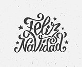 Vintage Feliz Navidad typographic vector poster