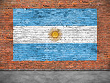 Flag of Argentina and foreground