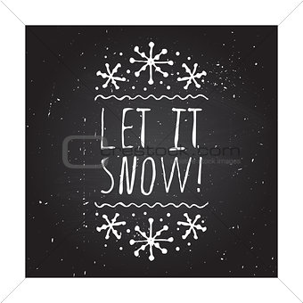 Let it snow - typographic element