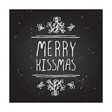 Merry kissmas - typographic element