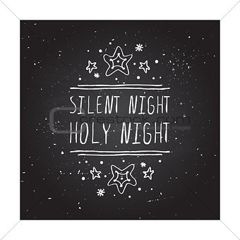 Silent night holy night - typographic element