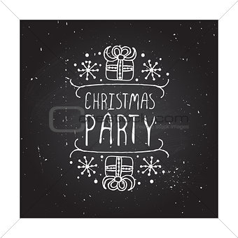 Christmas party - typographic element